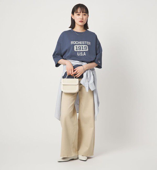 UNITED ARROWS green label relaxing「【別注】＜Champion＞6分袖 プリント スウェット プルオーバー」|Tシャツ・カットソー|