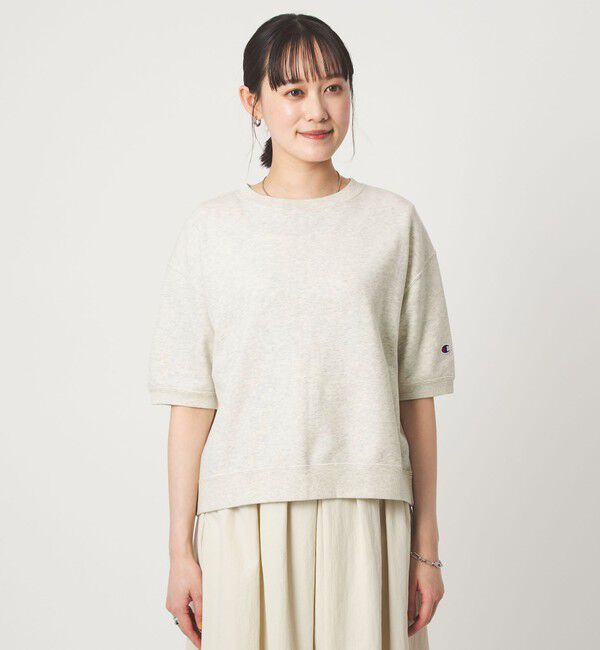 UNITED ARROWS green label relaxing「【別注】＜Champion＞5分袖 スウェット プルオーバー」|Tシャツ・カットソー|