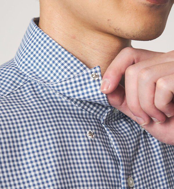 UNITED ARROWS green label relaxing「エブリット コットンオックス ギンガムチェック スナップ ボタンダウン シャツ -イージーアイロン-」|シャツ・ブラウス|