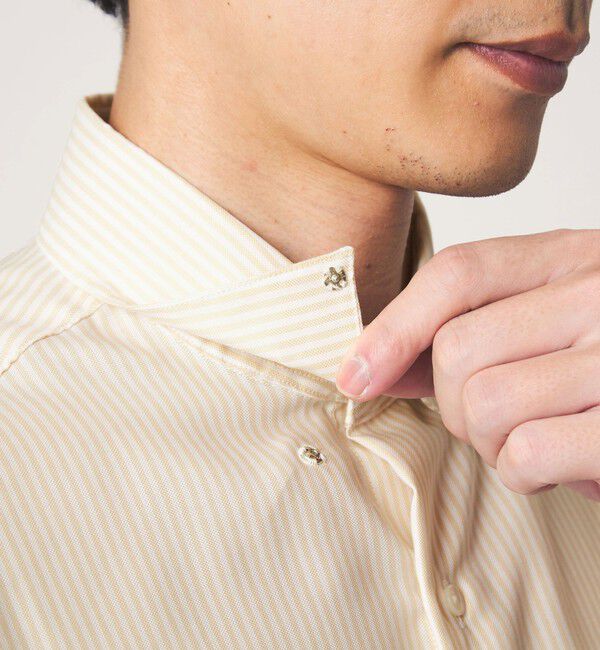 UNITED ARROWS green label relaxing「エブリット コットンオックス ストライプ スナップ ボタンダウン シャツ -イージーアイロン-」|シャツ・ブラウス|