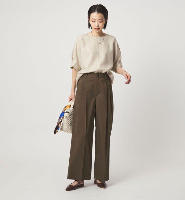 UNITED ARROWS green label relaxing「［size SHORT/TALLあり］ツイル イージー ワイド パンツ」|スラックス|