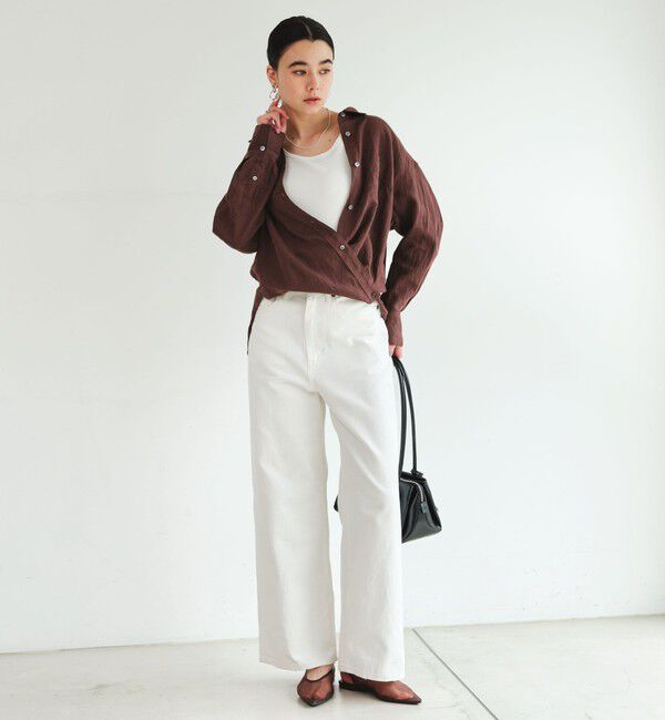 UNITED ARROWS green label relaxing「【結論シリーズ】リネン2WAYシャツ［size SHORTあり］」|シャツ・ブラウス|