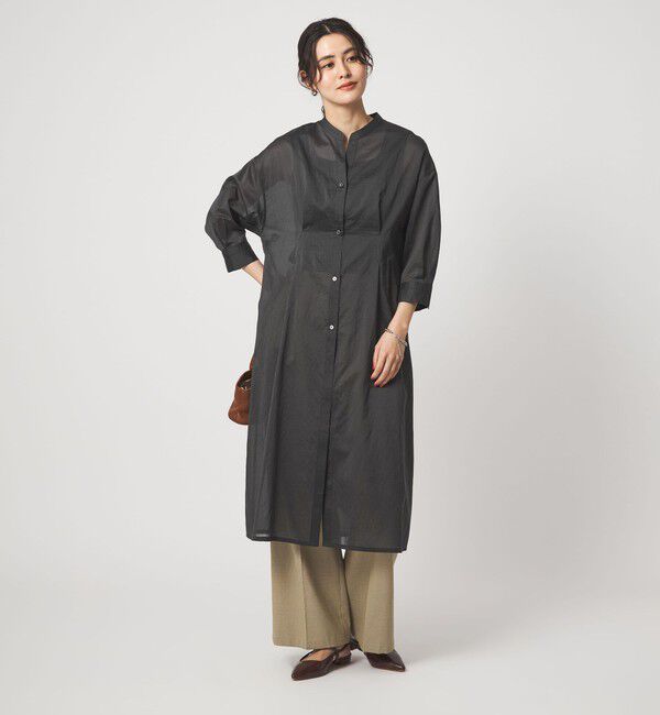 UNITED ARROWS green label relaxing「シアー ストライプ シャツワンピース」|ワンピース|