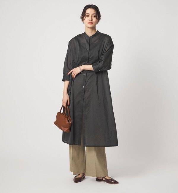 UNITED ARROWS green label relaxing「シアー ストライプ シャツワンピース」|ワンピース|