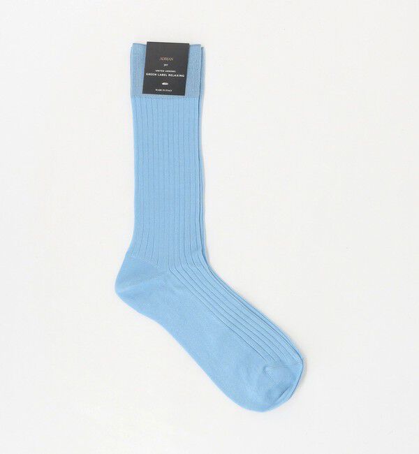 UNITED ARROWS green label relaxing「【別注】＜ADRIAN＞GLR リブ ソックス」|ソックス|LT.BLUE