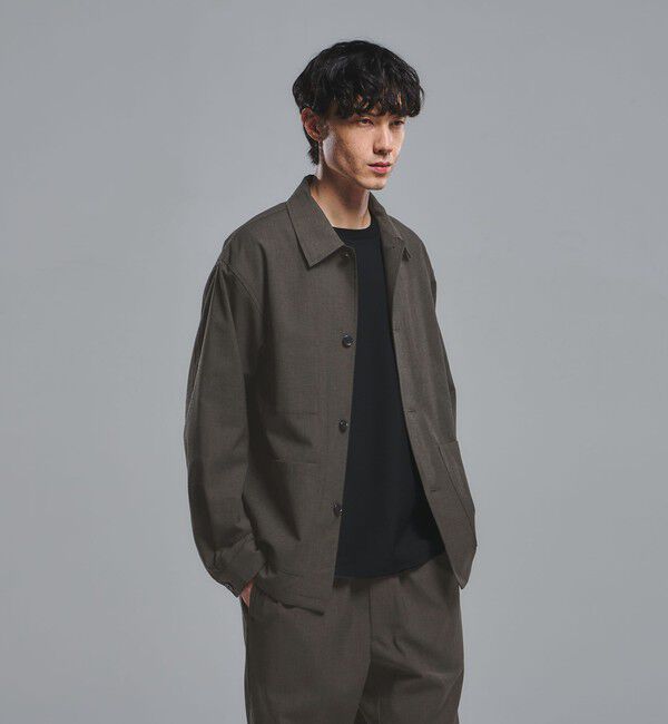 UNITED ARROWS green label relaxing「テック カルゼ カバーオール ジャケット -ストレッチ-」|ブルゾン・スタジャン|DK.GRAY