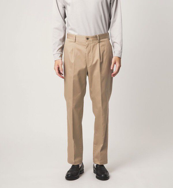 UNITED ARROWS green label relaxing「コットン ポリウレタン 1アウトプリーツ チノパンツ スラックス」|スラックス|