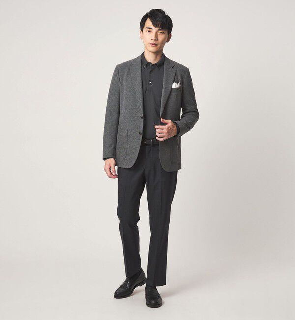 UNITED ARROWS green label relaxing「メランジ カノコ ニュー ボタンダウン 長袖 ポロシャツ」|ポロシャツ|