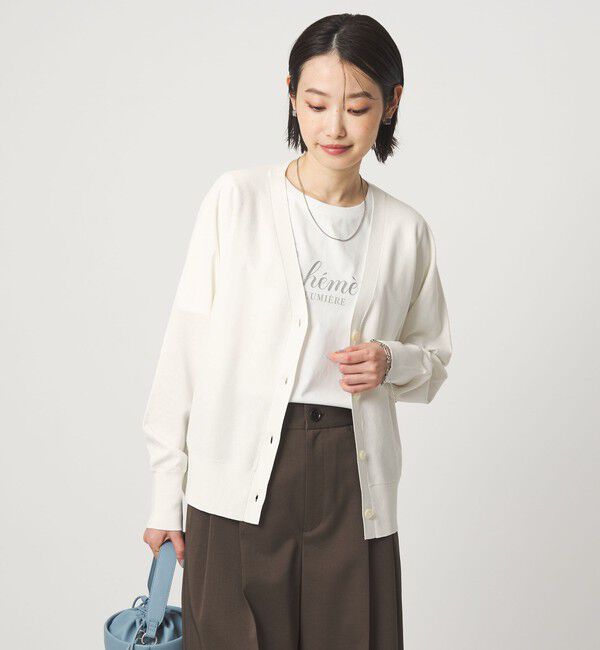 UNITED ARROWS green label relaxing「HIYOKE Vネック ニット カーディガン マシンウォッシャブル 接触冷感 UVカット 遮熱」|カーディガン|