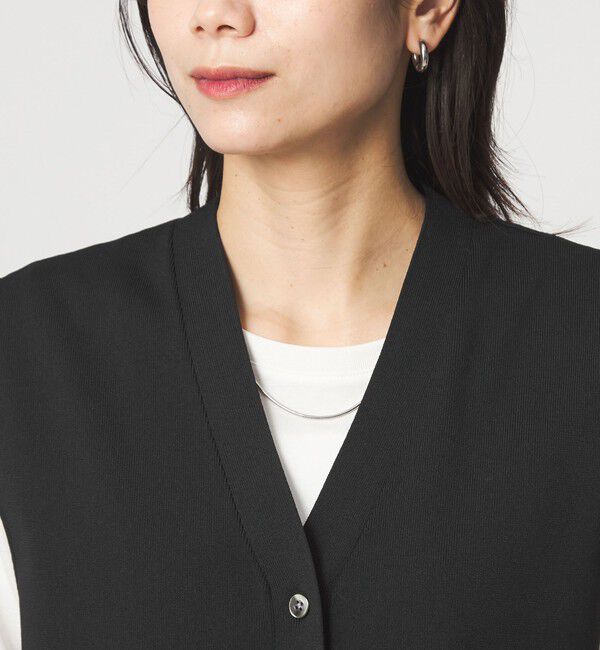 UNITED ARROWS green label relaxing「フリル ドッキング ペプラム ニット ジレ ウォッシャブル」|ベスト・ジレ|