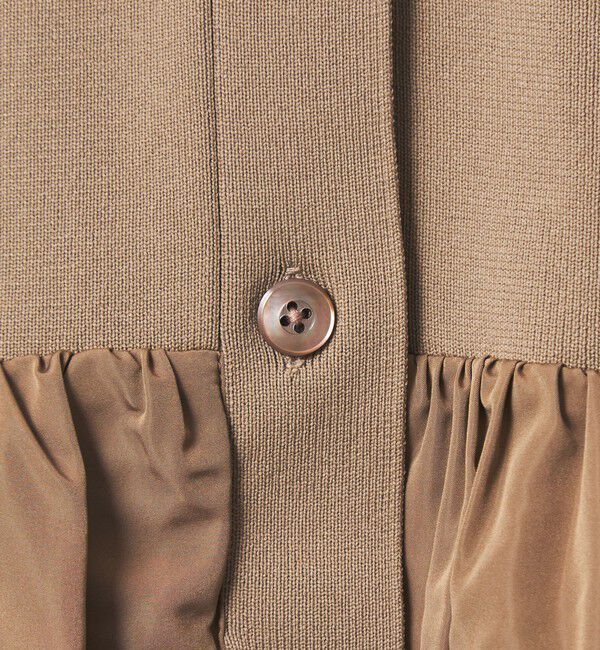 UNITED ARROWS green label relaxing「フリル ドッキング ペプラム ニット ジレ ウォッシャブル」|ベスト・ジレ|