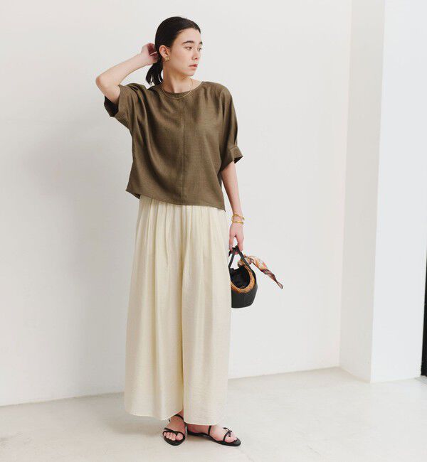 UNITED ARROWS green label relaxing「リネンライク ブラウス マシンウォッシャブル ストレッチ UVカット」|シャツ・ブラウス|