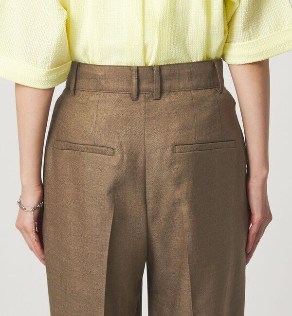 UNITED ARROWS green label relaxing「［size SHORT/TALLあり］リネンライク ストレート パンツ」|スラックス|