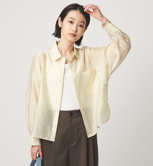 UNITED ARROWS green label relaxing「エアリー シアー ロングスリーブ シャツ ウォッシャブル 接触冷感」|シャツ・ブラウス|