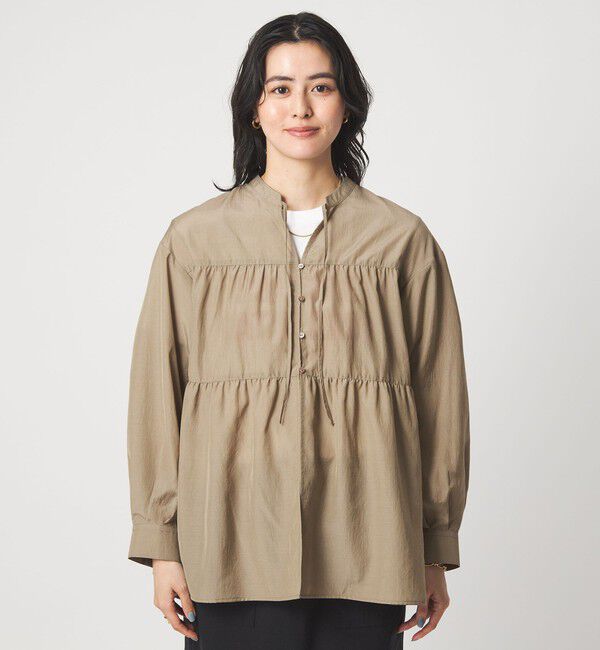 UNITED ARROWS green label relaxing「ボリューム ギャザー ハオリ ブラウス UVカット 接触冷感」|シャツ・ブラウス|