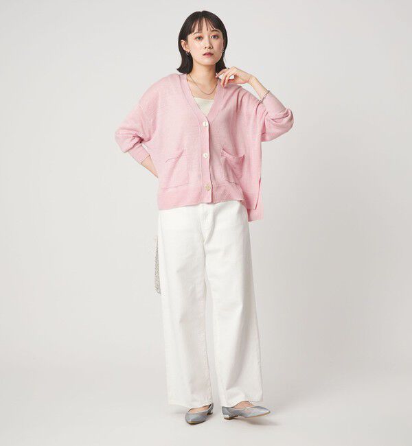 UNITED ARROWS green label relaxing「フレンチリネン Vネック カーディガン ウォッシャブル」|カーディガン|