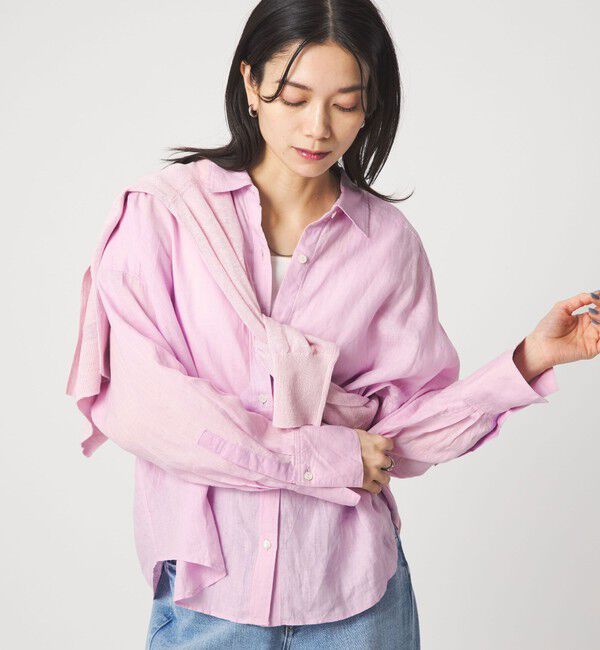 UNITED ARROWS green label relaxing「【結論シリーズ】リネンバランスシャツ［size SHORTあり］」|シャツ・ブラウス|