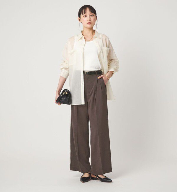 UNITED ARROWS green label relaxing「［size SHORT/TALLあり］シアーエア ワイド パンツ マシンウォッシャブル」|その他|