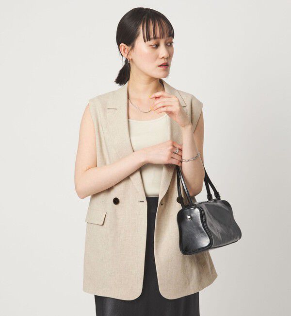 UNITED ARROWS green label relaxing「ラスティック ツイル ジレ マシンウォッシャブル ストレッチ UVカット 吸水速乾」|ベスト・ジレ|