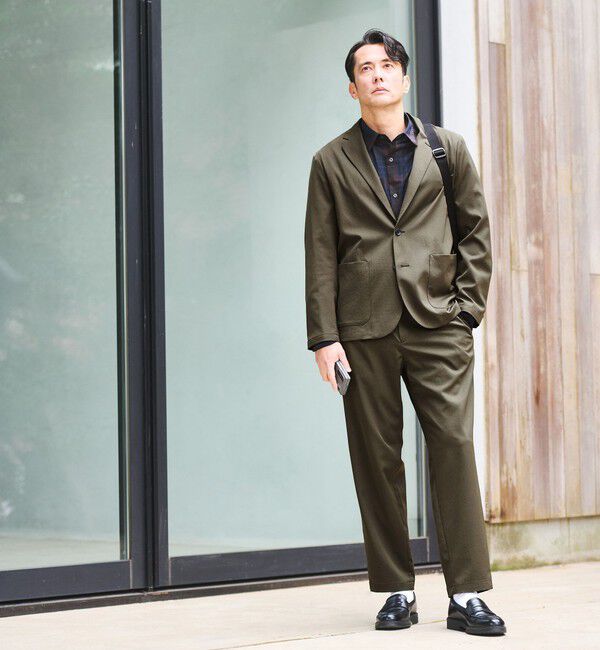 UNITED ARROWS green label relaxing「DICROS ポリエステル ツイル リラックス ジャケット -ストレッチ・撥水-」|テーラードジャケット|