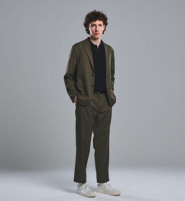 UNITED ARROWS green label relaxing「DICROS ポリエステル ツイル リラックス ジャケット -ストレッチ・撥水-」|テーラードジャケット|