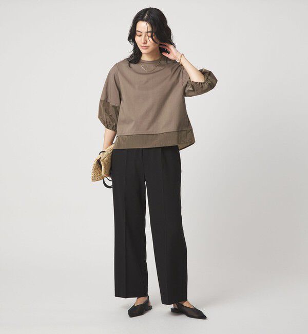 UNITED ARROWS green label relaxing「タフタ ドッキング ボリュームスリーブ プルオーバー」|Tシャツ・カットソー|