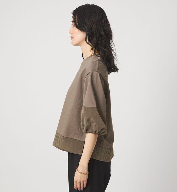 UNITED ARROWS green label relaxing「タフタ ドッキング ボリュームスリーブ プルオーバー」|Tシャツ・カットソー|