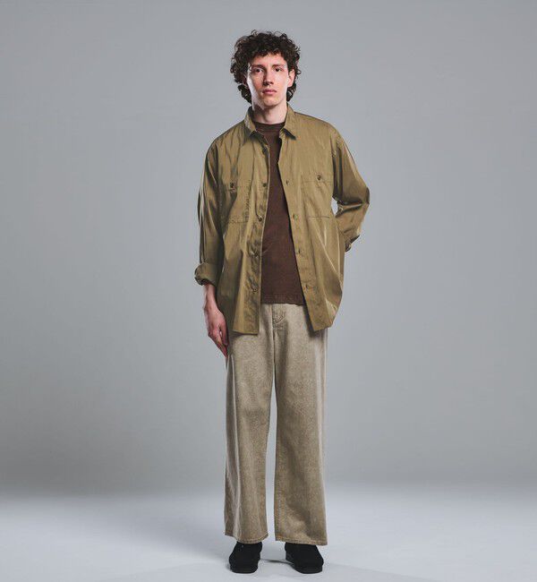 UNITED ARROWS green label relaxing「レーヨンナイロン ワッシャー ダブルパッチポケット レギュラーカラー シャツ」|シャツ・ブラウス|