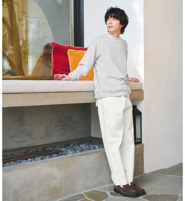 UNITED ARROWS green label relaxing「メランジ パイル クルーネック カットソー」|Tシャツ・カットソー|