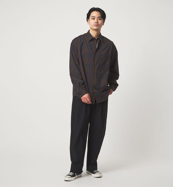 UNITED ARROWS green label relaxing「ウォッシャブル トロ パターン ジャストルーズ シャツ -ストレッチ-」|シャツ・ブラウス|