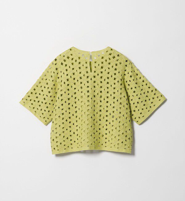 EMMEL REFINES「＜EMMEL REFINES＞EM HW フラワーシシュウ ショートスリーブ ニット」|ニット・セーター|