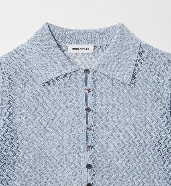 EMMEL REFINES「＜EMMEL REFINES＞EM HM スパンコール メッシュ ニット」|ニット・セーター|