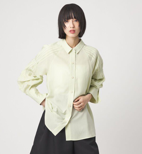 EMMEL REFINES「＜EMMEL REFINES＞EM ソデタック オーバーシャツ」|シャツ・ブラウス|