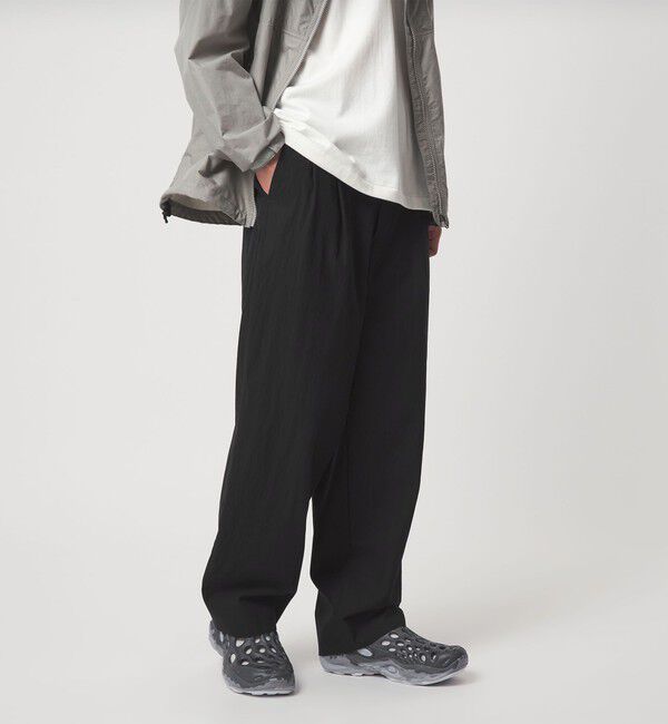 UNITED ARROWS green label relaxing「FINE BASIC コットンナイロン ツイル 2プリーツ W4 ワイドスラックス」|その他|