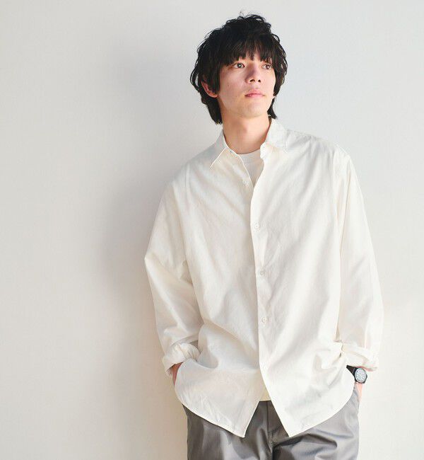 UNITED ARROWS green label relaxing「FINE BASIC スビン オックスフォード ジャストルーズ シャツ」|シャツ・ブラウス|WHITE