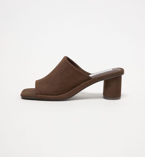 EMMEL REFINES「＜EMMEL REFINES＞EM スクエアトゥ フィット ミュール」|サンダル|DK.BROWN
