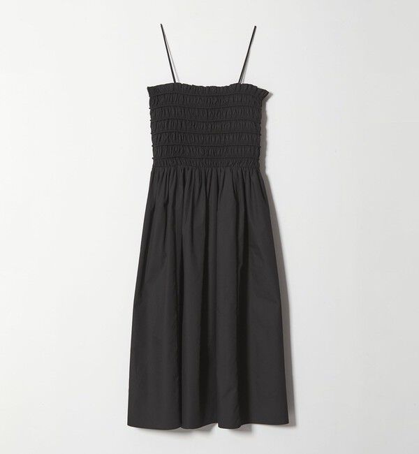 EMMEL REFINES「＜EMMEL REFINES＞EM シャーリング キャミ ワンピース」|ワンピース|BLACK