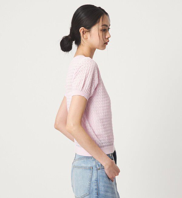 EMMEL REFINES「＜EMMEL REFINES＞EM HW スカシアミ ショートスリーブ ニット」|ニット・セーター|