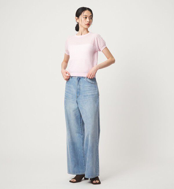 EMMEL REFINES「＜EMMEL REFINES＞EM HW スカシアミ ショートスリーブ ニット」|ニット・セーター|