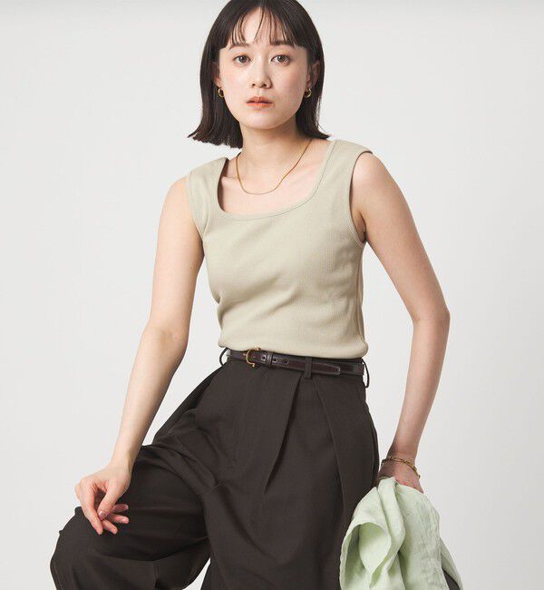 UNITED ARROWS green label relaxing「デコルテ フライス タンクトップ 抗菌」|タンクトップ|
