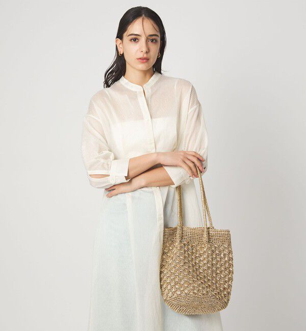 UNITED ARROWS green label relaxing「メタリックヤーンレーシー トートバッグ / ショルダーバッグ」|ショルダー・メッセンジャー|