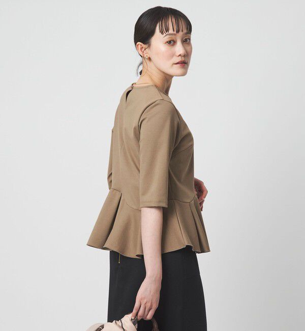 UNITED ARROWS green label relaxing「イレヘム ペプラム ポンチ プルオーバー カットソー 接触冷感 UVカット」|Tシャツ・カットソー|