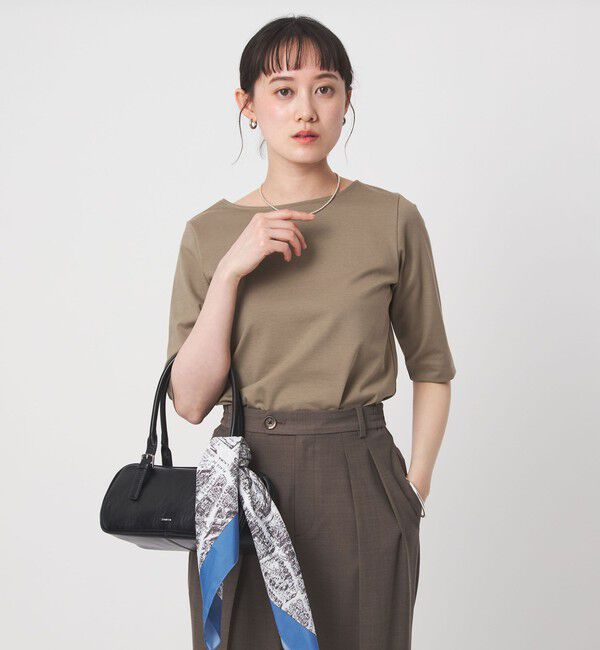 UNITED ARROWS green label relaxing「ボートネック ポンチ プルオーバー カットソー 接触冷感 UVカット」|Tシャツ・カットソー|