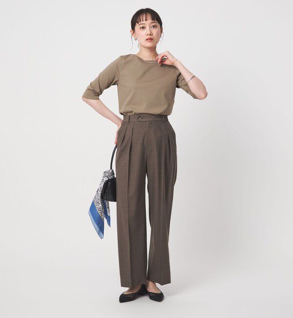 UNITED ARROWS green label relaxing「ボートネック ポンチ プルオーバー カットソー 接触冷感 UVカット」|Tシャツ・カットソー|