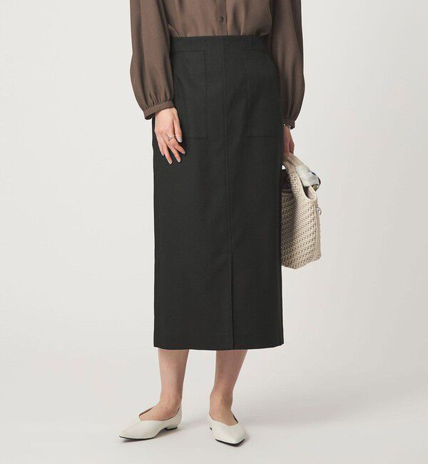 UNITED ARROWS green label relaxing「［size SHORTあり］Daily Chic カラミ タイト スカート マシンウォッシャブル」|タイト|BLACK