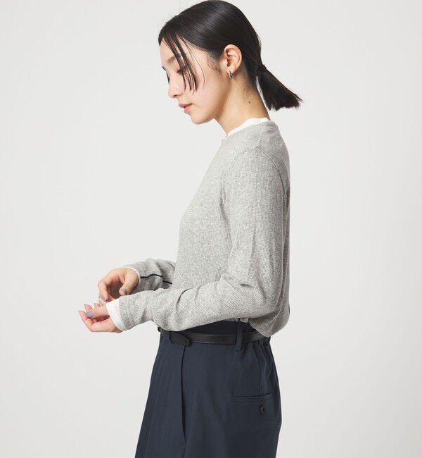 UNITED ARROWS green label relaxing「【WEB限定】＜at ease＞シアーテレコ ロングスリーブ カットソー」|Tシャツ・カットソー|