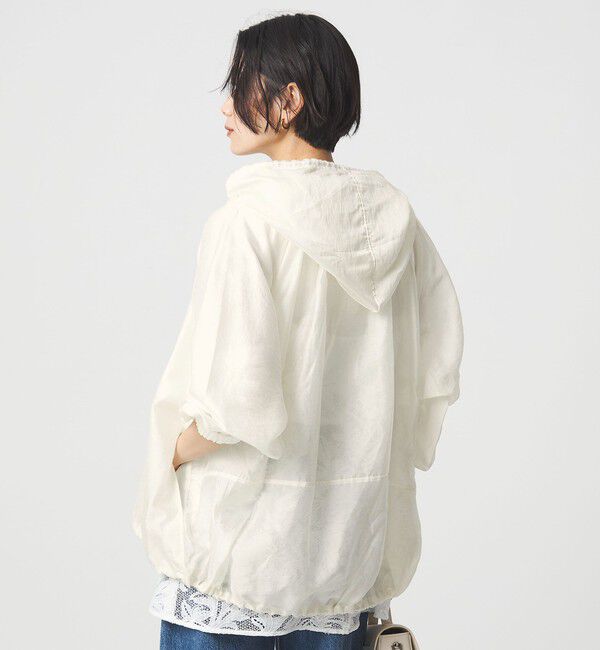 UNITED ARROWS green label relaxing「シアー ギャザー フード ブルゾン」|ブルゾン・スタジャン|