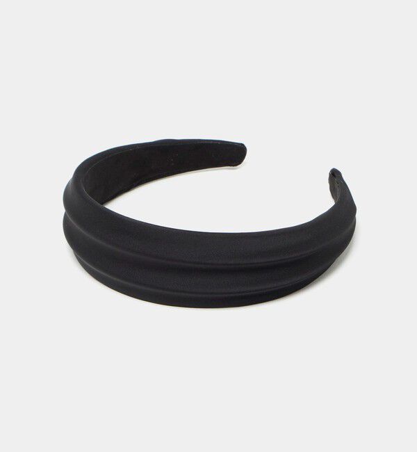 EMMEL REFINES「＜EMMEL REFINES＞EM マットサテン ウェーブ カチューシャ」|カチューシャ|BLACK