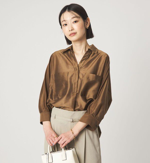 UNITED ARROWS green label relaxing「カールマイヤー スキッパー ポケット シャツ マシンウォッシャブル 通気性」|シャツ・ブラウス|