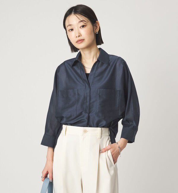 UNITED ARROWS green label relaxing「カールマイヤー スキッパー ポケット シャツ マシンウォッシャブル 通気性」|シャツ・ブラウス|